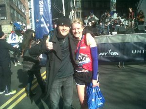 Post-race with the ever-incredible Kyle who graciously lugged my gear from the start to the finish. Thank you!